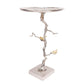 28 Inch Accent Table Artful Branch Like Frame Gold Bird Accents Silver By Casagear Home BM285256