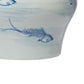 18 Inch Porcelain Ginger Jar Artful Wispy Fish Classic White and Blue By Casagear Home BM285358