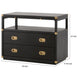 35 Inch Wood Nightstand with 2 Drawers and 1 Shelf Modern Gold Black By Casagear Home BM286281