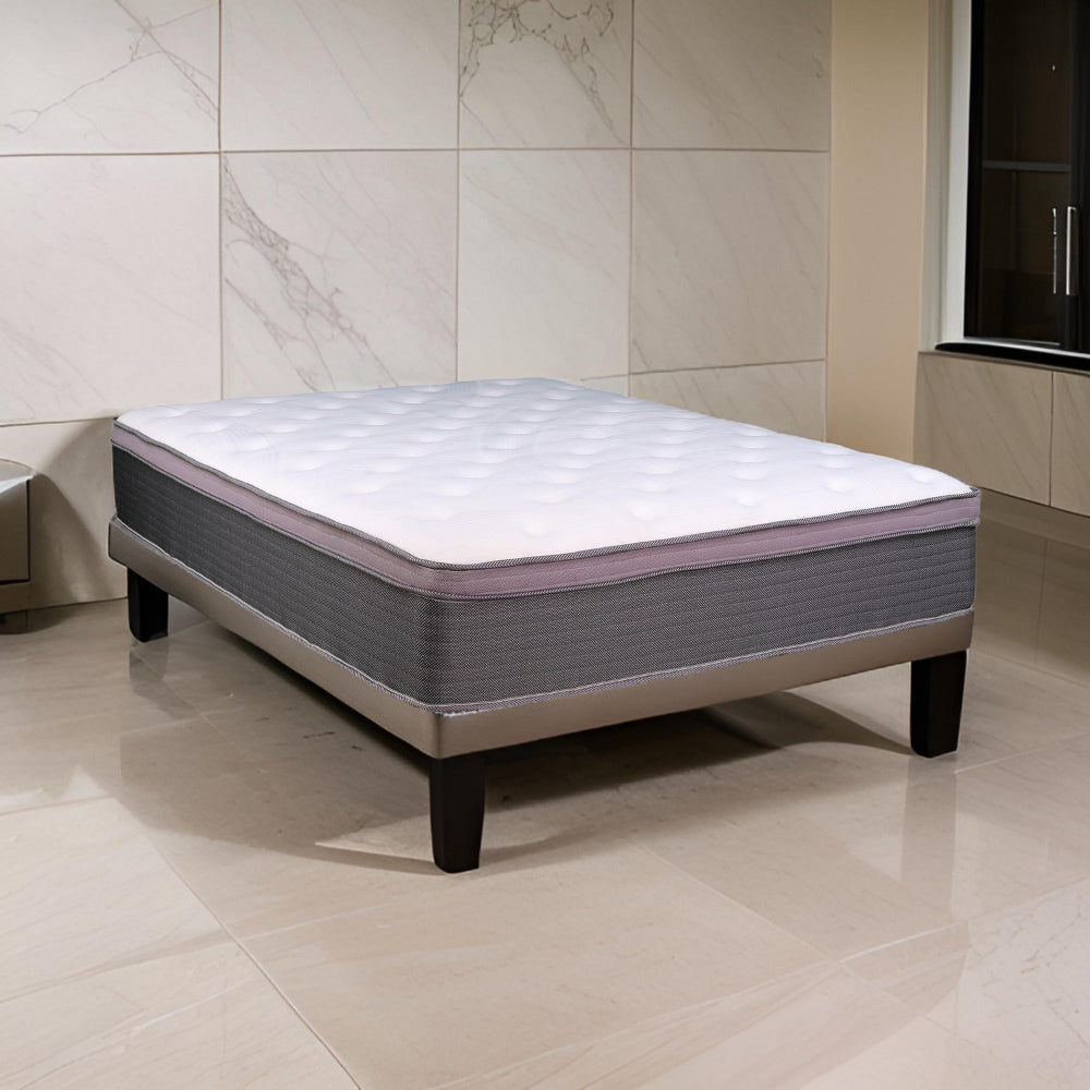 Cari 12 Inch Hybrid California King Mattress, Gel Memory Foam, Pocket Coils By Casagear Home