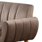 Lynn 2 Piece L Shaped Sectional Sofa Vertical Tufting Velvet Taupe Brown By Casagear Home BM286362