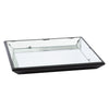 Modern Style Mirrored Surface, Square Decorative Tray, 24 Inch, Black By Casagear Home