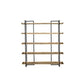 68 Inch Wide Bookshelf Reclaimed Mango Wood Shelves Black Metal Frame By Casagear Home BM286429