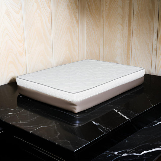 Sofi 6 Inch Twin Size Reversible Mattress, Double Quilting, PU Foam Core By Casagear Home