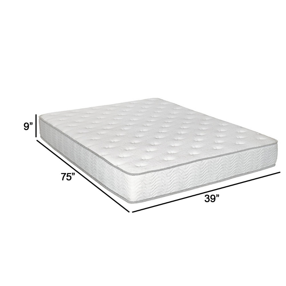 Irya 9 Inch Twin Size Mattress Non Woven Soft Polyester Pocket Coiling By Casagear Home BM286474