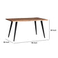 Zor 58 Inch Dining Table Live Edge Acacia Wood Light Oak Brown Black By Casagear Home BM286509