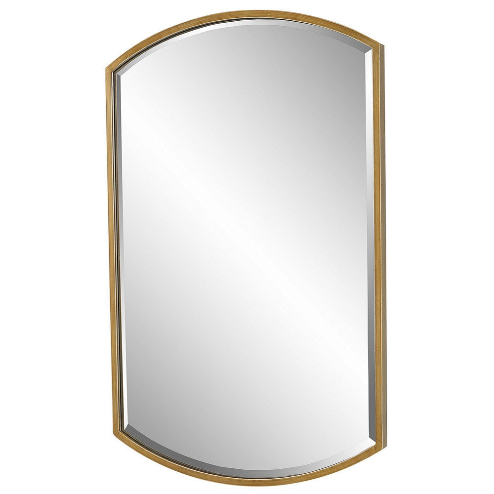 22 x 35 Modern Rectangular Mirror with Arches and Bevels Gold Silver By Casagear Home BM286546