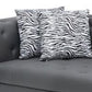 Ella 120 Inch 4 Seater Sofa Deep Button Tufted Gray Vegan Faux Leather By Casagear Home BM286578