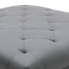 Ella 44 Inch Modern Ottoman Deep Button Tufted Gray Vegan Faux Leather By Casagear Home BM286581