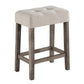 Cora 3 Piece Counter Height Table Set Deep Tufted Stools Brown Beige By Casagear Home BM286621