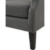 Keva 31 Inch Accent Chair Deep Button Tufted Wingback Soft Gray Fabric By Casagear Home BM286668