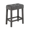 Elva 4 Piece Counter Height Table Set Deep Tufted Stools Smooth Gray By Casagear Home BM286677