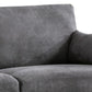 Otto 77 Inch Sofa Throw Pillows Padded Cushions Dark Gray Velvet Fabric By Casagear Home BM287967