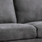 Otto 77 Inch Sofa Throw Pillows Padded Cushions Dark Gray Velvet Fabric By Casagear Home BM287967