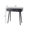 Finely 30 Inch Modern Accent Console Table with 2 Drawers Midnight Black By Casagear Home BM288086