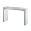 Joey 60 Inch Modern Bar Table, Lacquered White Finish, Composite Wood Frame By Casagear Home