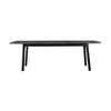 Dene 79-98 Inch Modern Extendable Rectangle Dining Table Black Brushed Oak By Casagear Home BM293104