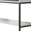 39 Inch Console Sideboard Table with Shelves and Drawer White Green By Casagear Home BM293173