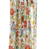 84 Inch Window Panel Curtain Red and Blue Flowers Polyester Back Ties By Casagear Home BM293192