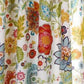 84 Inch Window Panel Curtain Red and Blue Flowers Polyester Back Ties By Casagear Home BM293192