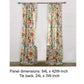 84 Inch Window Panel Curtain Red and Blue Flowers Polyester Back Ties By Casagear Home BM293192