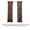 Athens 84 Inch Window Panel Curtain Brown Microfiber Polyester Jacobean By Casagear Home BM293201