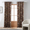 Athens 84 Inch Window Panel Curtain Brown Microfiber Polyester Jacobean By Casagear Home BM293201