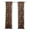 Athens 84 Inch Window Panel Curtain, Brown Microfiber Polyester, Jacobean By Casagear Home