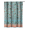 Athens 72 Inch Shower Curtain, Blue Microfiber Polyester, Jacobean Print By Casagear Home