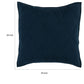 Hara 26 Inch Hand Quilted Euro Pillow Sham with Polyester Fill Dark Blue By Casagear Home BM293223