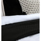 Kahn 26 Inch Hand Stitched Soft Sateen Euro Pillow Sham Cotton Fill Black By Casagear Home BM293235