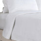 Kahn Hand Stitched Sateen King Quilt Cotton Fill Mitered Corners White By Casagear Home BM293236