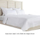 Kahn Hand Stitched Sateen Queen Quilt Cotton Fill Mitered Corners White By Casagear Home BM293237