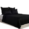 Kahn Hand Stitched Soft Sateen King Quilt, Cotton Fill and Binding, Black By Casagear Home