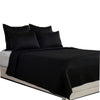 Kahn Hand Stitched Soft Sateen Queen Quilt with Cotton Fill Matte Black By Casagear Home BM293249