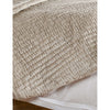 Lipa 96 x 108 Hand Stitched King Quilt with Polyfill and Velvet Beige By Casagear Home BM293268