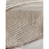 Lipa 92 x 96 Hand Stitched Queen Quilt with Polyfill and Velvet Beige By Casagear Home BM293269