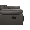 Tio 60 Inch Loveseat Gray Real Leather Manual Recliner Pocket Coils By Casagear Home BM293327