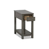 Nili 24 Inch Side End Table Warm Gray Finish Single Drawer and Shelf By Casagear Home BM293332