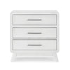 Peri 29 Inch Nightstand 3 Drawers Classic Crisp White Solid Wood Frame By Casagear Home BM293338