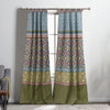 Kaw Set of 2 Panel Curtains Multicolor Geometric Patterns Polyester By Casagear Home BM293433