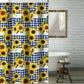 Oslo 72 Inch Shower Curtain Yellow Sunflower Plaid Print Button Holes By Casagear Home BM293442