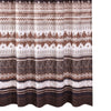 Roca 72 Inch Shower Curtain Coffee Brown Striped Printing Button Holes By Casagear Home BM293447