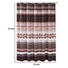 Roca 72 Inch Shower Curtain Coffee Brown Striped Printing Button Holes By Casagear Home BM293447