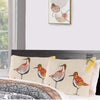 Vira 20 Inch Throw Pillow Hand Embroidered Shorebirds Canvas and Linen By Casagear Home BM293457