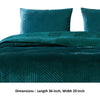 Ahab 36 x 20 King Pillow Sham Polyester Filling Motif Teal Dutch Velvet By Casagear Home BM293459