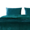 Ahab 36 x 20 King Pillow Sham, Polyester Filling, Motif, Teal Dutch Velvet By Casagear Home