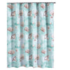 Logan 72 Inch Shower Curtain, Coastal Light Blue Conch Shells Print By Casagear Home