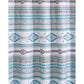 Kiev 72 Inch Shower Curtain Microfiber Blue Southwest Design Button Holes By Casagear Home BM293472