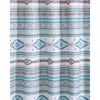 Kiev 72 Inch Shower Curtain Microfiber Blue Southwest Design Button Holes By Casagear Home BM293472